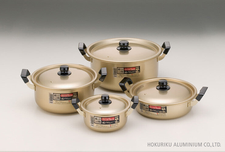 Hokuriku Aluminum Pure Oxalic Acid Two-Handled Pot 16cm HP43-RM167
