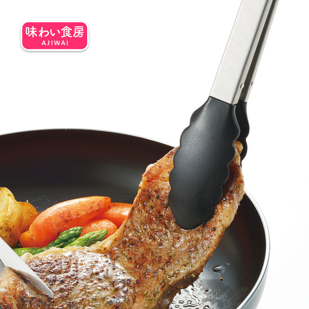 Shimomura Ajiwai Shokubo Silicone Cooking Tongs AST-217