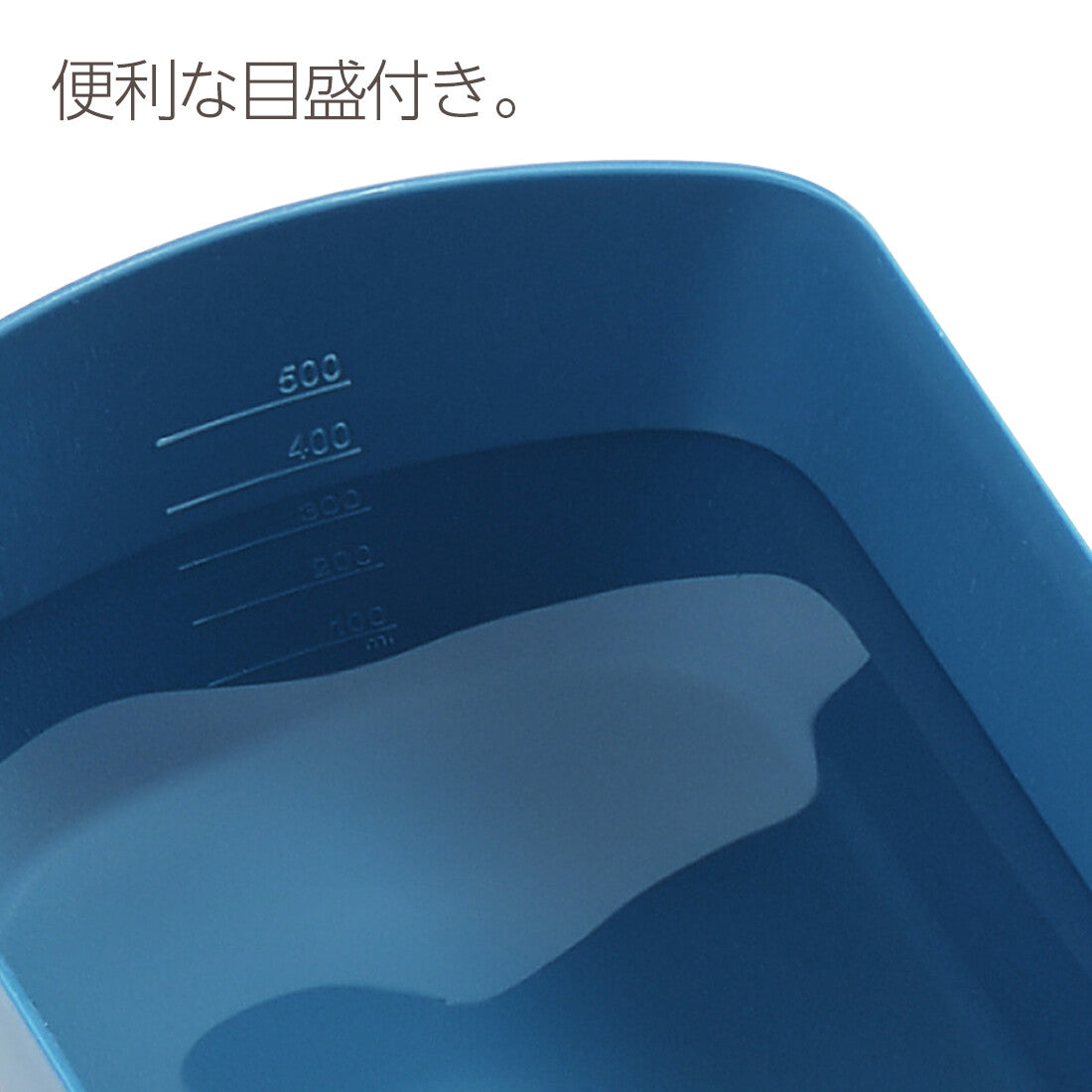 Akebono Dustpan Shape Colander Bowl Square Blue MZ-3536