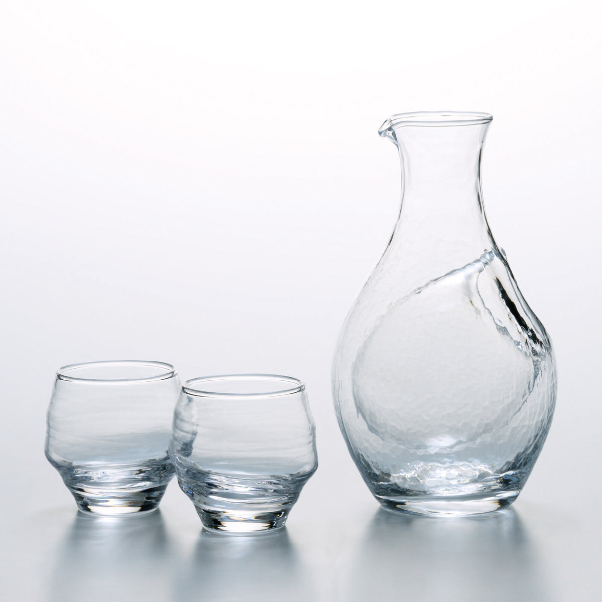 Toyo-Sasaki Glass Cold Sake Carafe and Glass Set