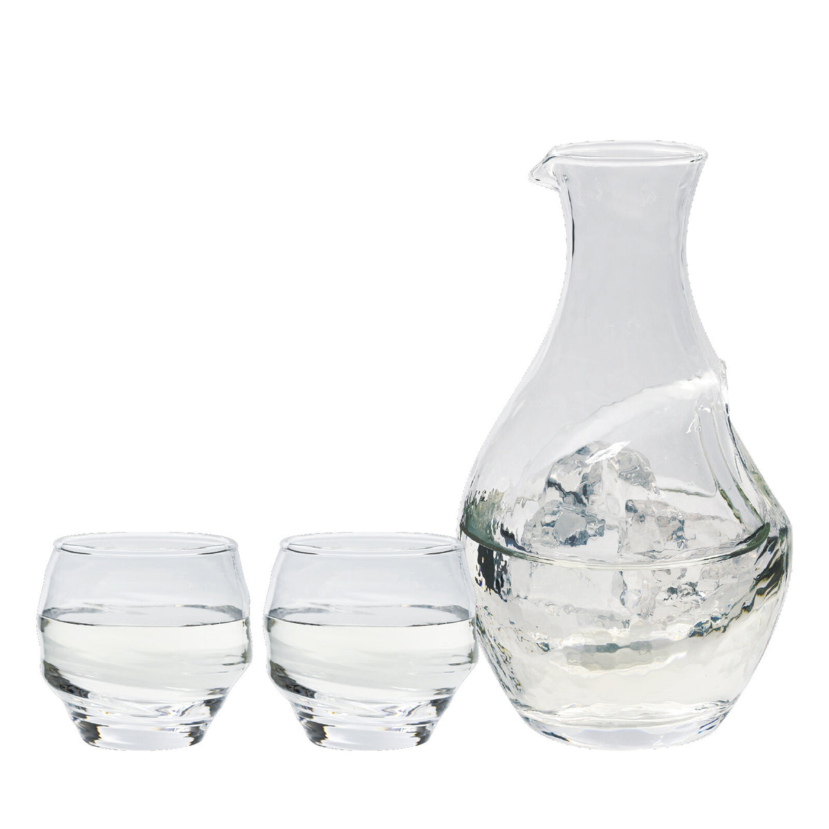 Toyo-Sasaki Glass Cold Sake Carafe and Glass Set