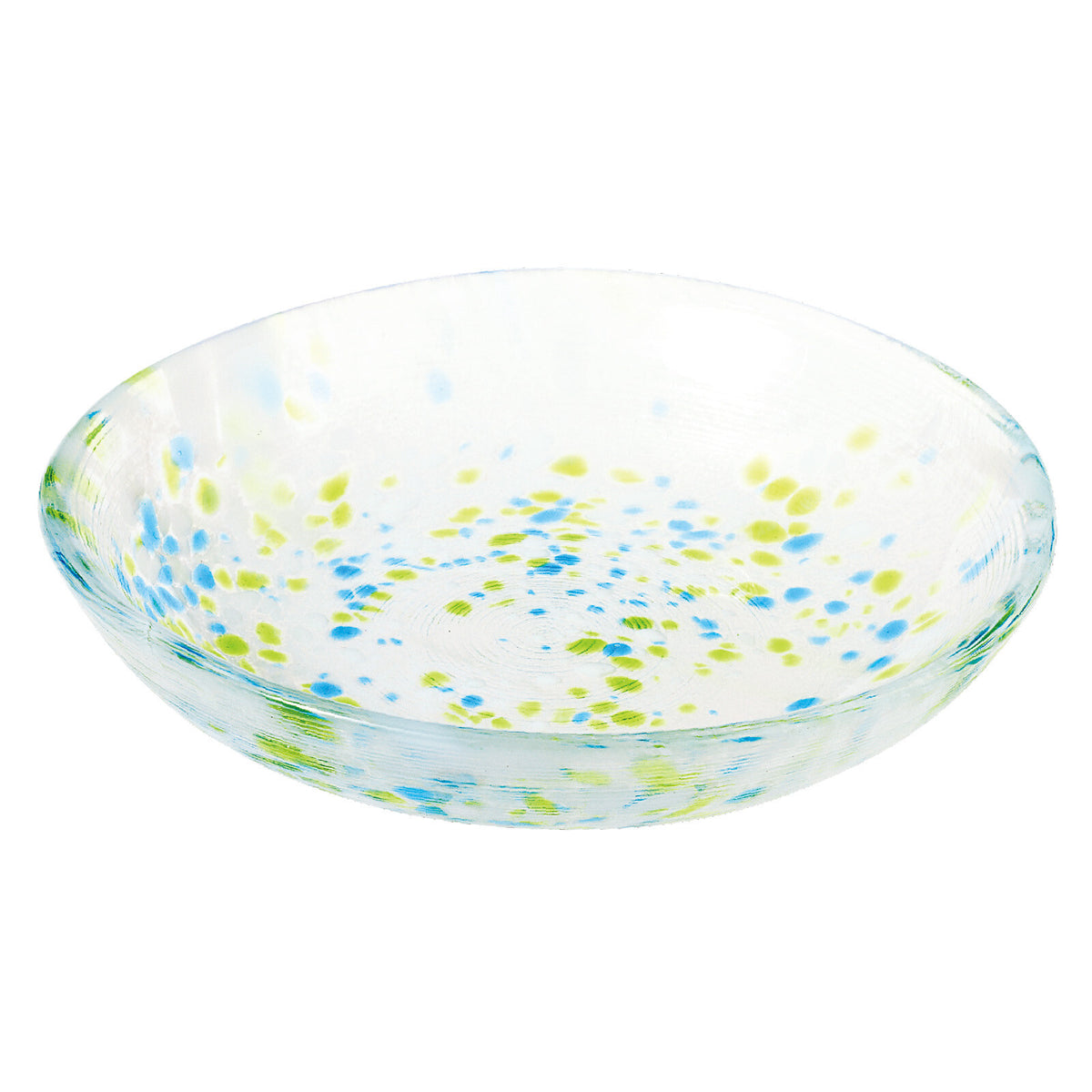 Toyo-Sasaki Glass Iroshizuku Mamezara Small Plate Green 10.7cm