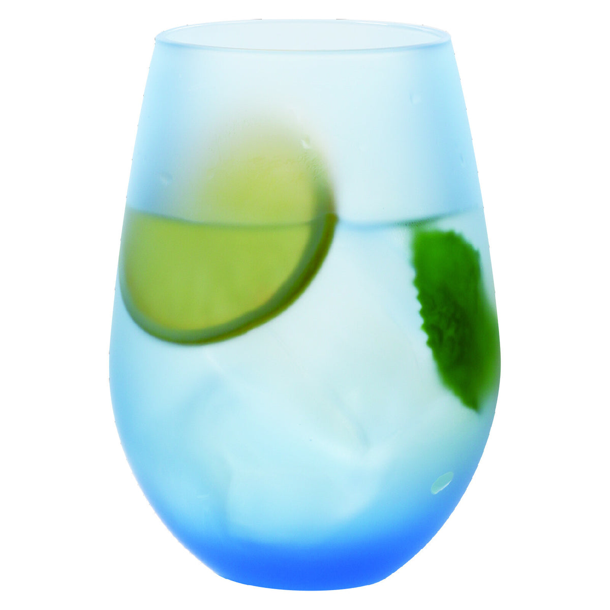Toyo-Sasaki Glass Frosted 12 Tumbler Blue 360ml