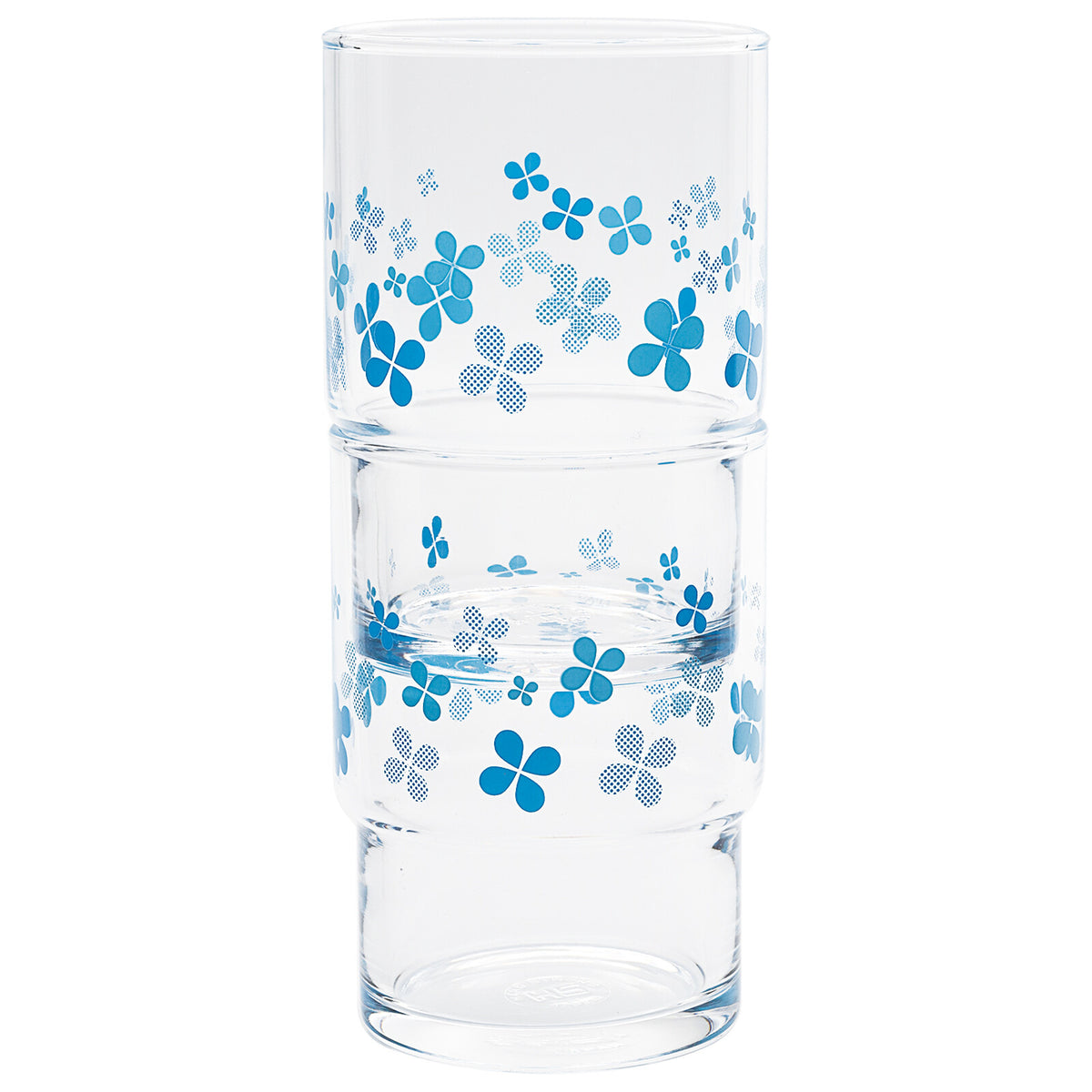 Toyo-Sasaki Glass Showa Retro Stacking Tumbler Lime Pattern 250ml