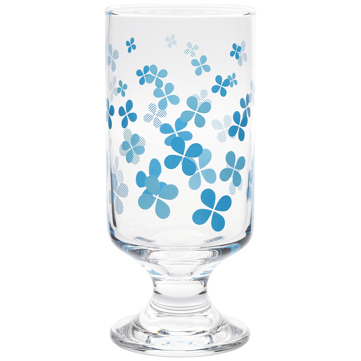 Toyo-Sasaki Glass Showa Retro Stem Glass Lime Pattern 285ml