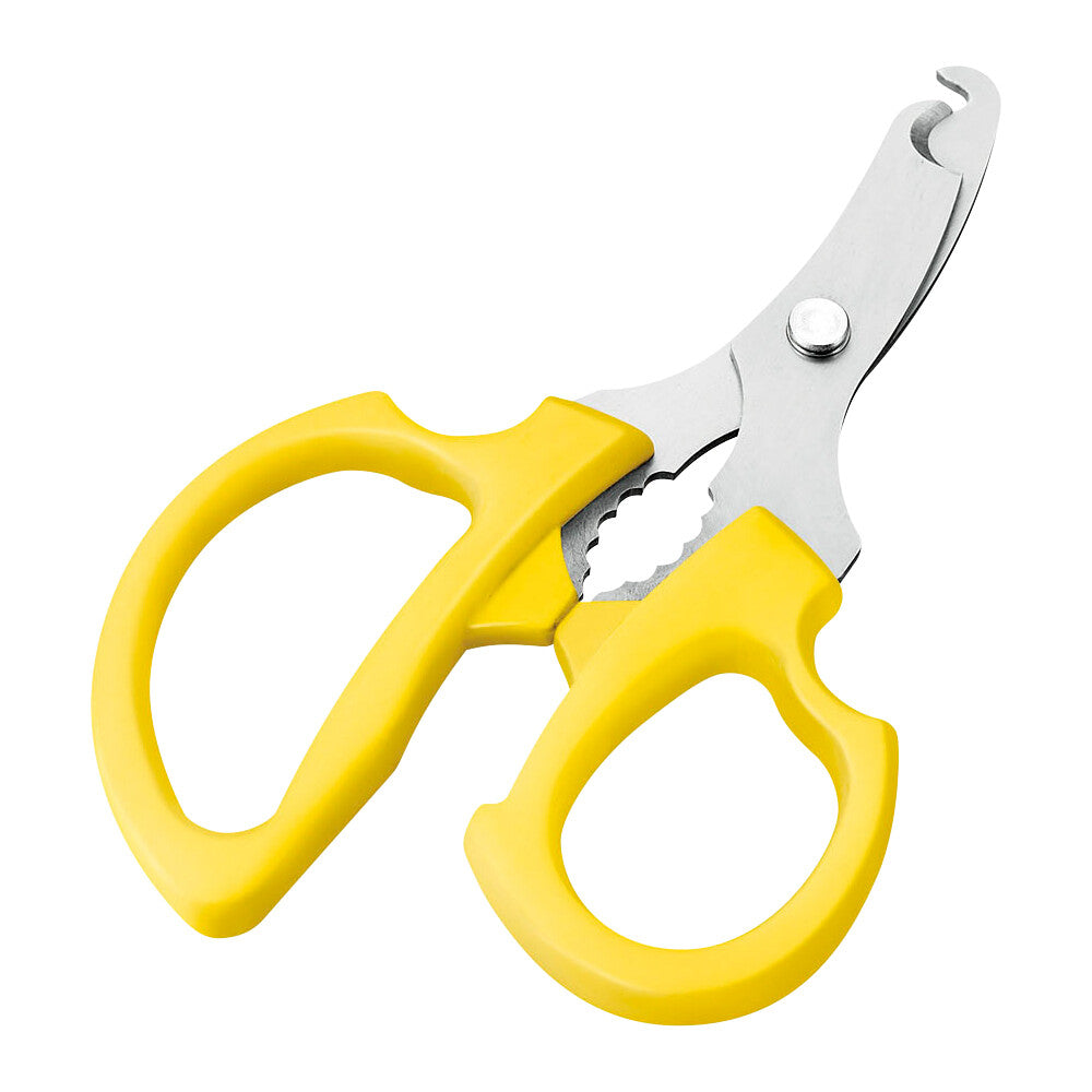 Shimomura Karuraku Plastic Bottle Label Cutting Scissors KR-401
