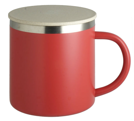 Living Beside Mug with Lid 350ml Green
