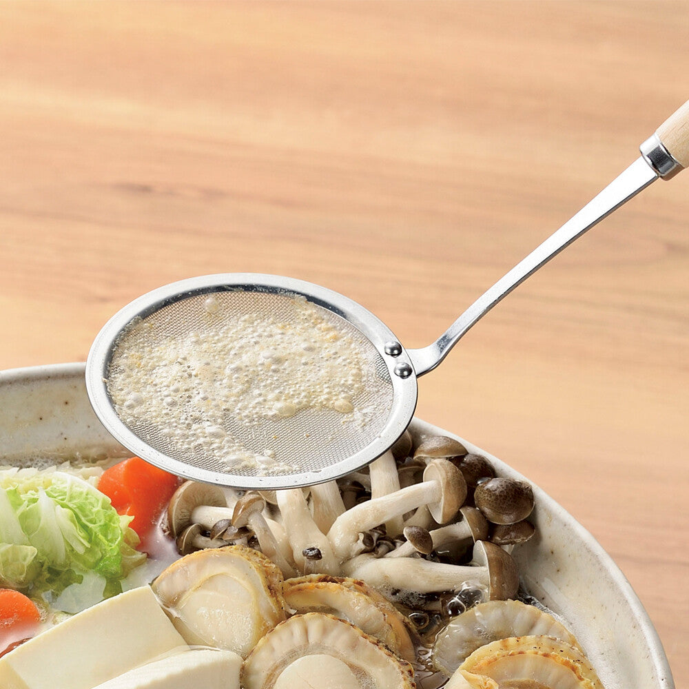 Shimomura Nabetomo Tabletop Skimmer with Wooden Handle NBT-203