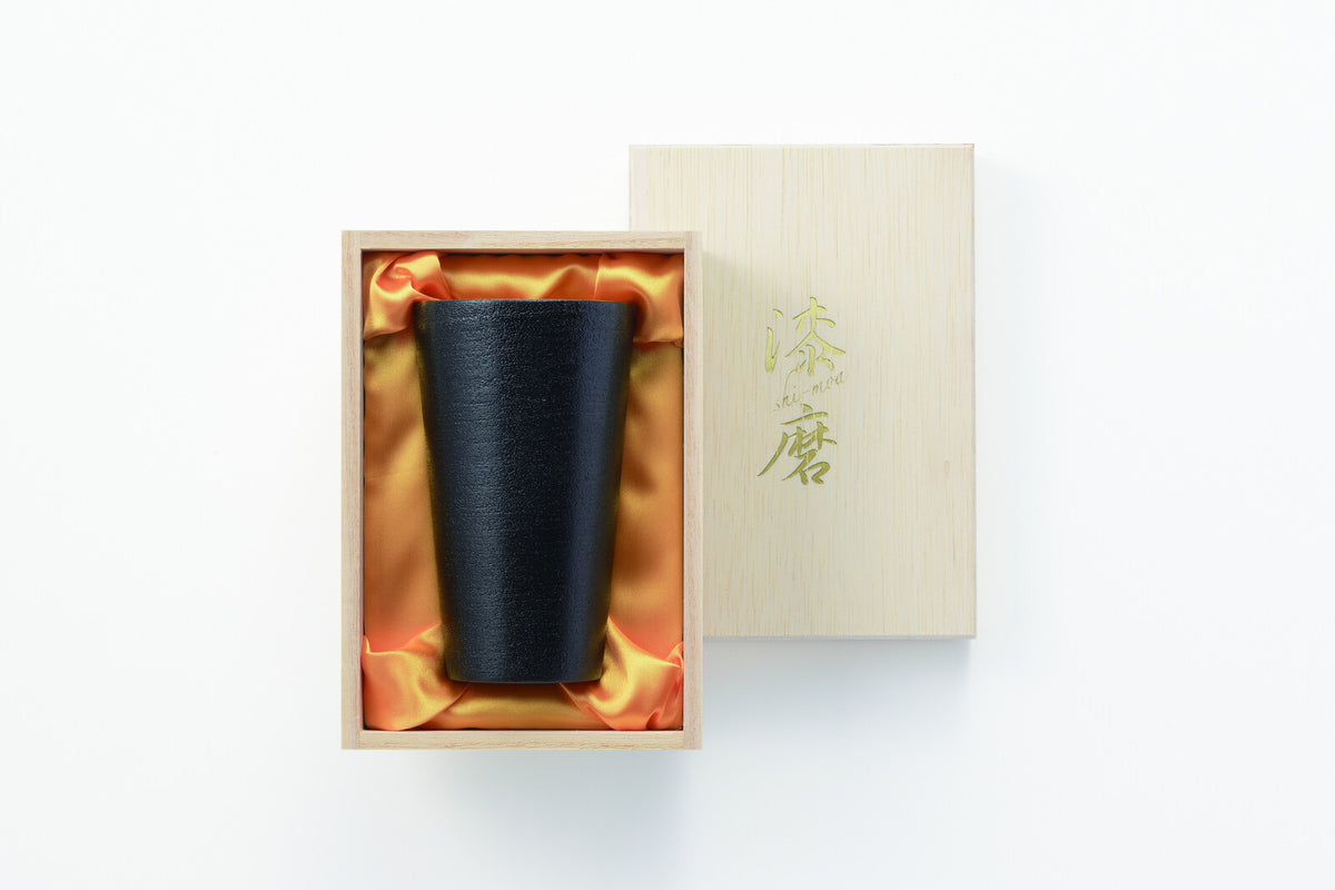 Tamahashi Lacquered Straight Tumbler Oboro Black TS-22