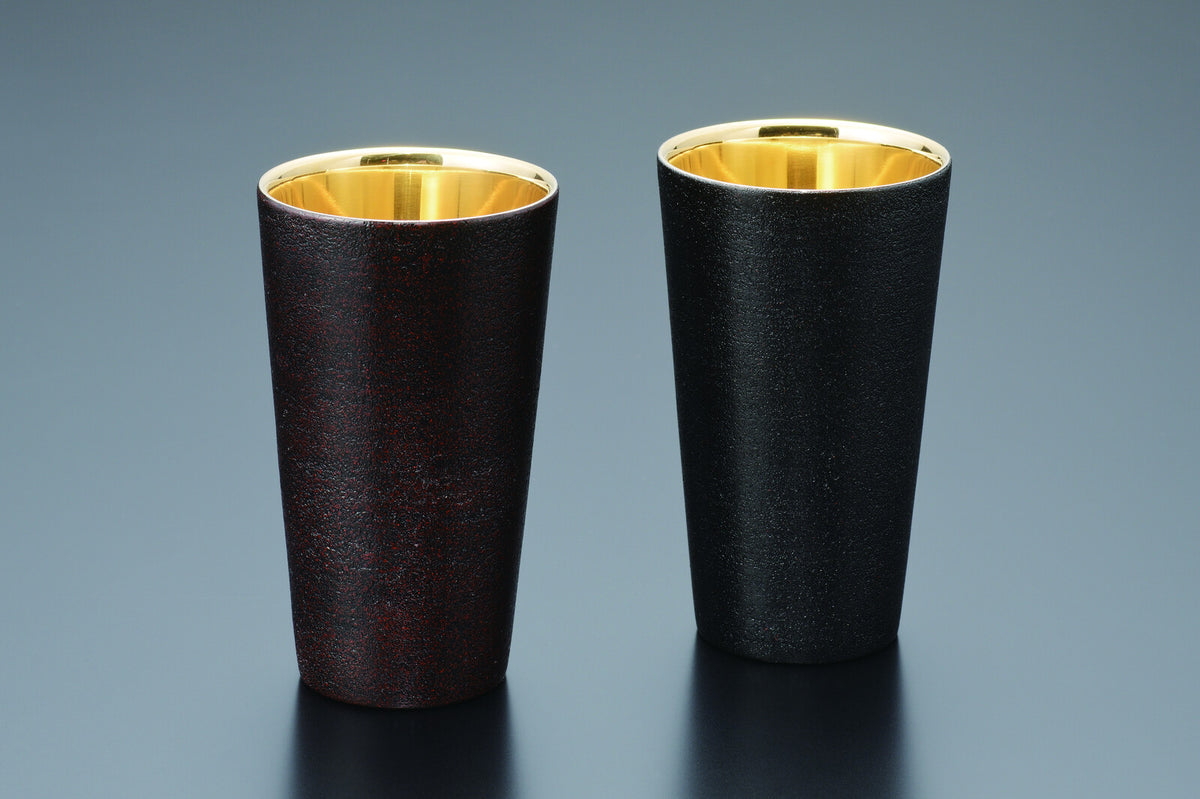 Tamahashi Lacquered Straight Tumbler Oboro Black TS-22