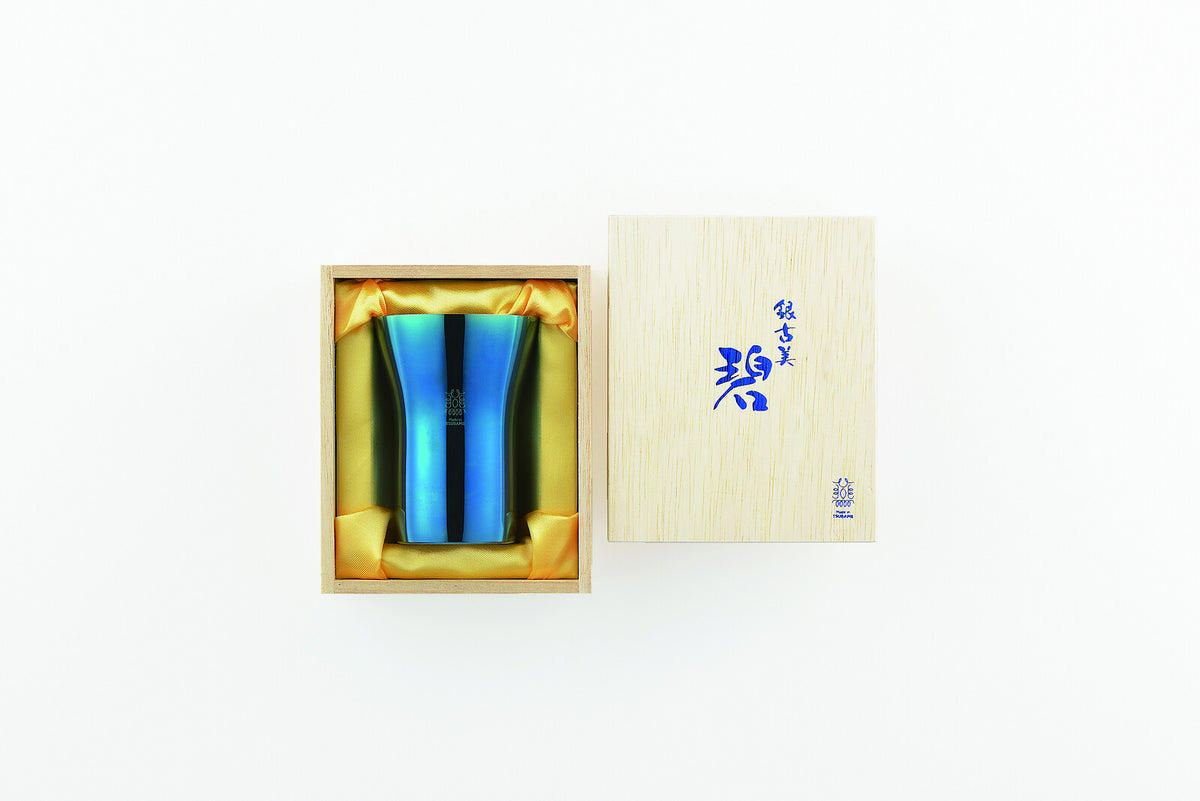 Tamahashi Tumbler Blue Silver Antique Small