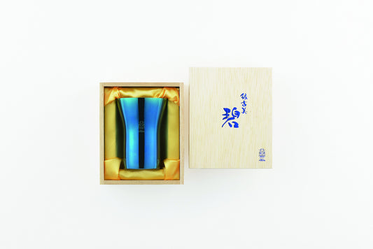 Tamahashi Tumbler Blue Silver Antique Small