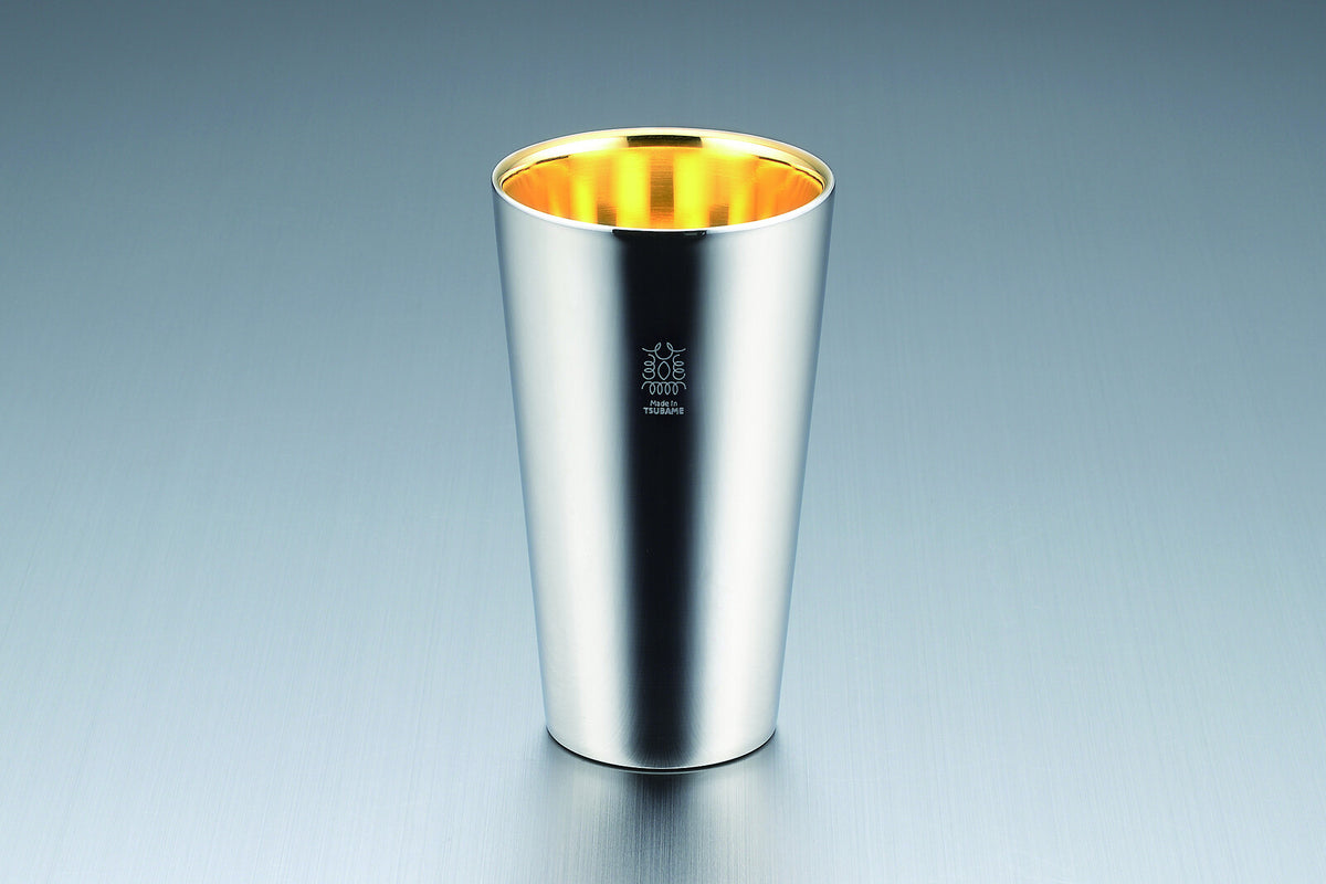 Tamahashi Double-Wall Tumbler 300ml Inner 24K Gold Plated TM-032