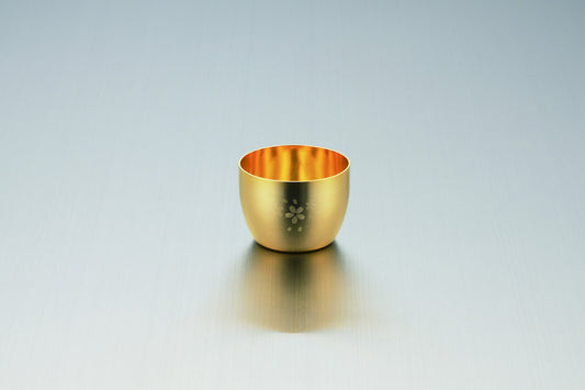 Tamahashi Guinomi Sake Cup Gold Plated Sakura SK-001