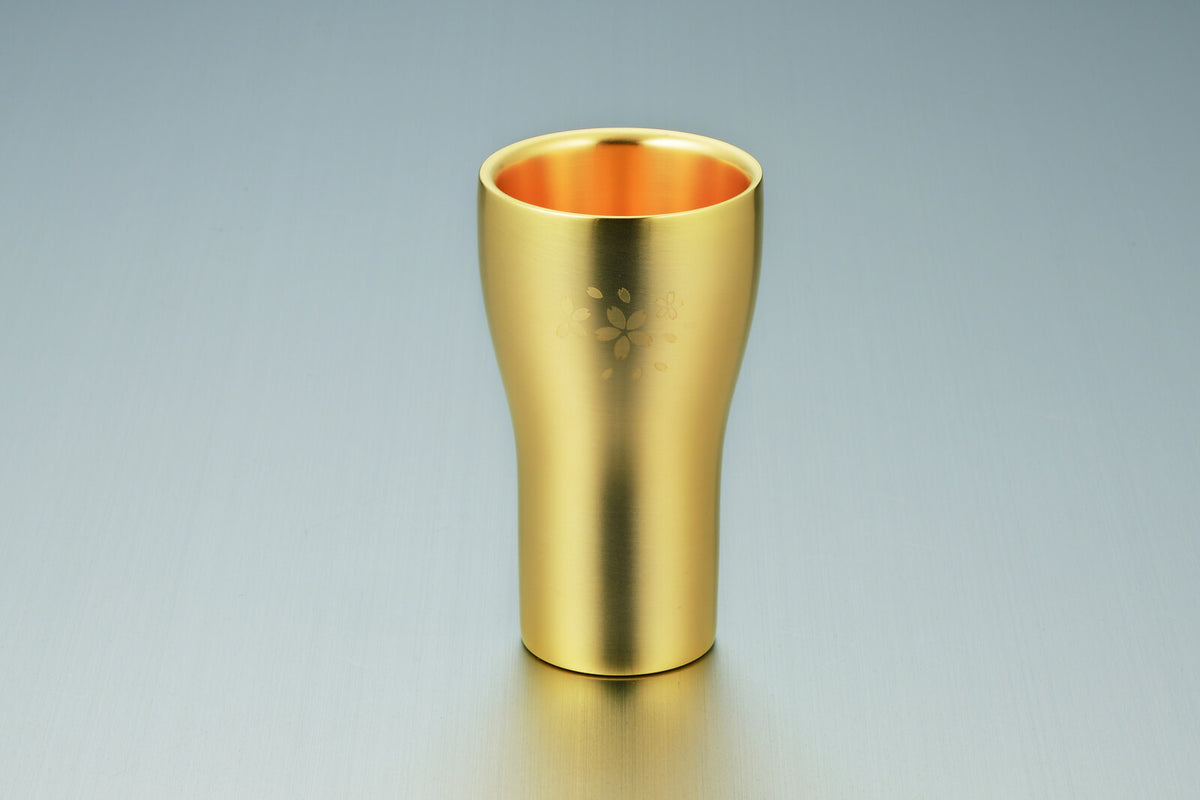 Tamahashi Double-Wall Tumbler Gold Plated Sakura SK-005