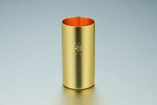 Tamahashi Double-Wall Highball Tumbler Gold Plated Sakura SK-006