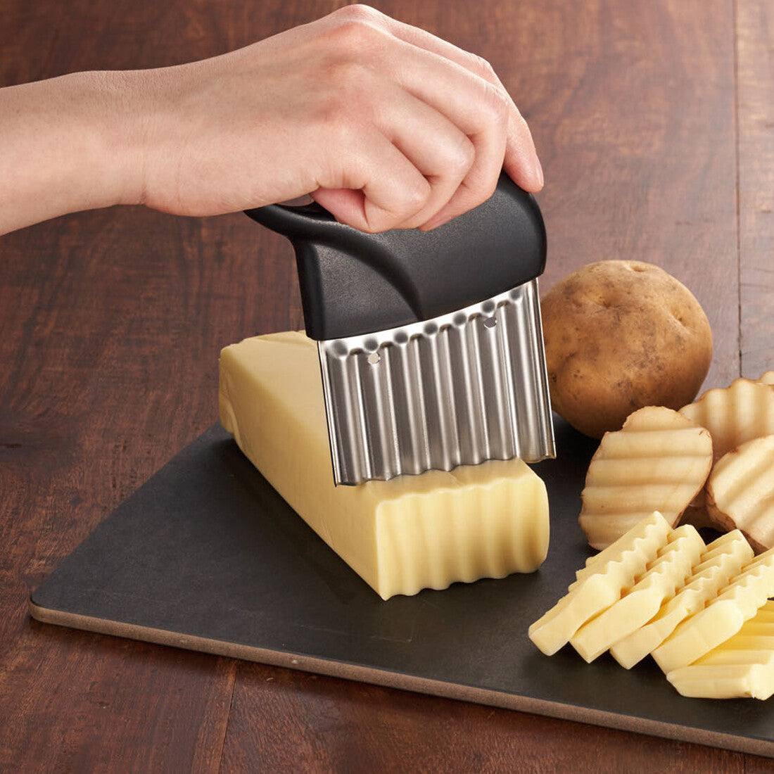 Shimomura Kitchen Bar Crinkle Cutter for French Fries KIB-634