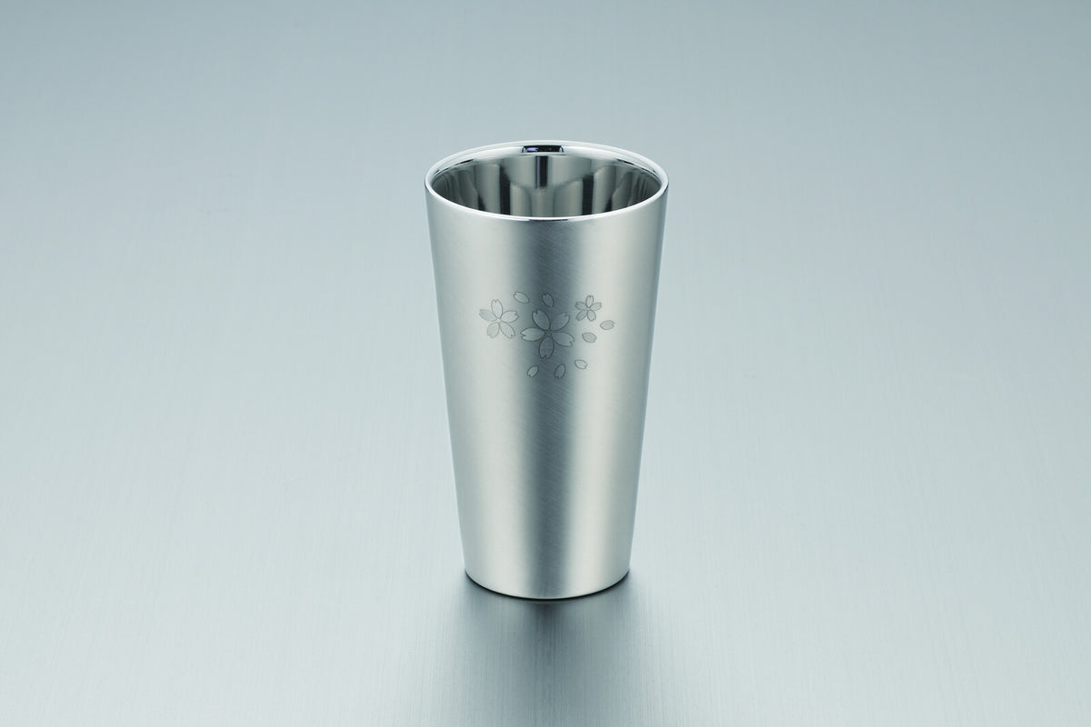 Tamahashi Double-Wall Tumbler Satin Finish Cherry Blossom SR-004