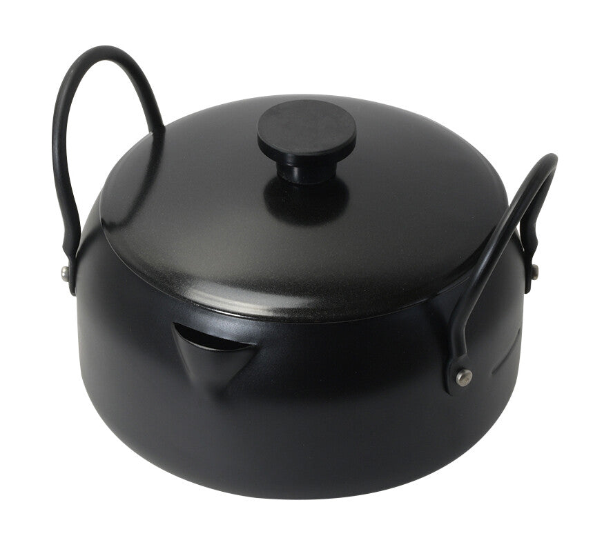 Pearl Metal Iron Deep Fryer Pot with Lid 16cm HC-336
