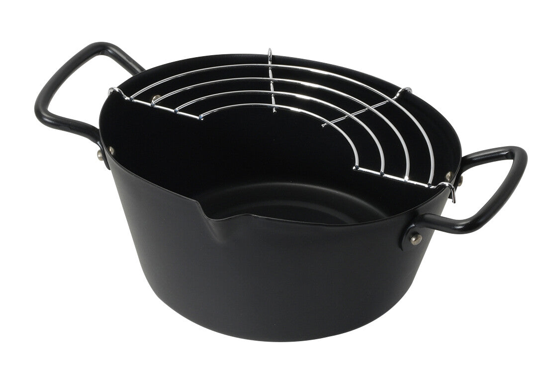 Pearl Metal Kitchen Select Iron Oval Deep Fryer Pot 16cm HC-336