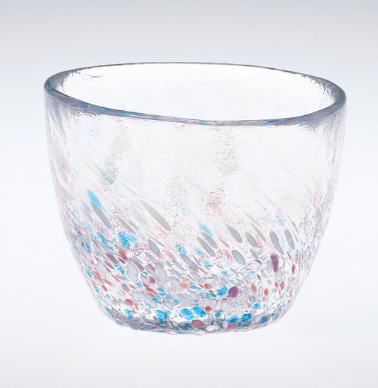 Toyo-Sasaki Glass Soba Dipping Sauce Cup Pink 8.1cm
