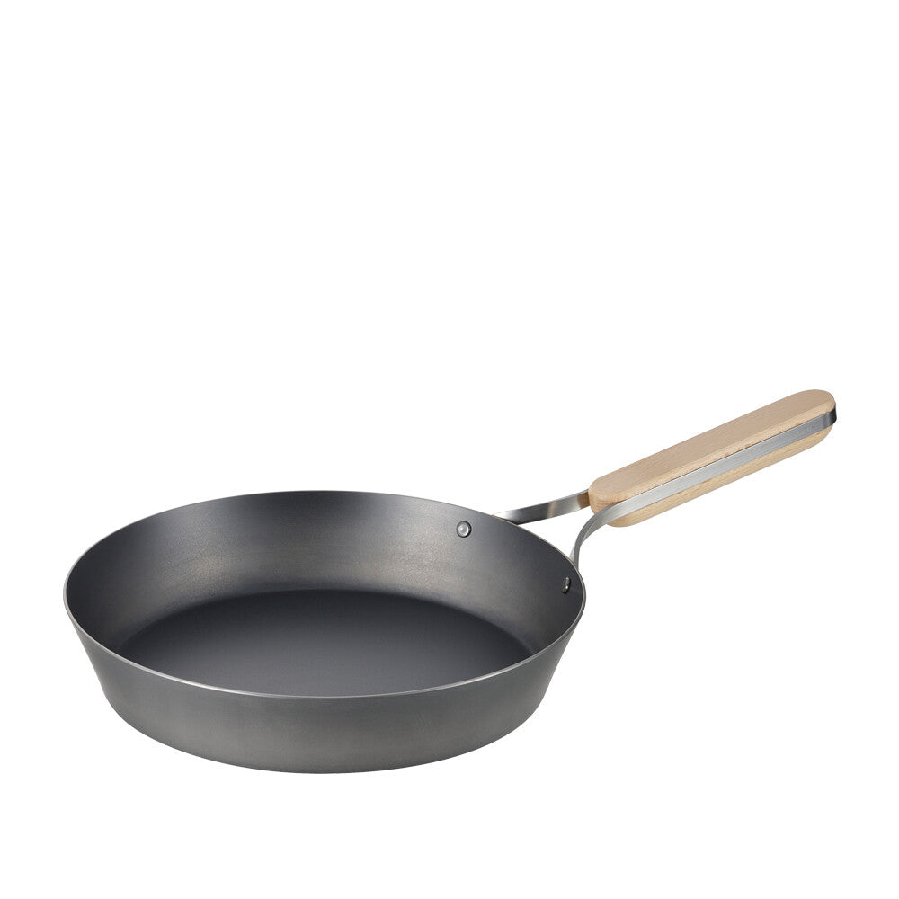 Wahei Freiz Enzo Iron Frying Pan 20cm Induction Compatible Wood Handle EN-007