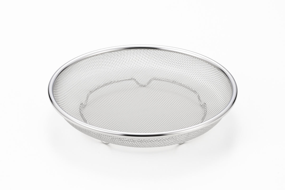 Yoshikawa Shape of Life Stainless Steel Shallow Strainer 22cm