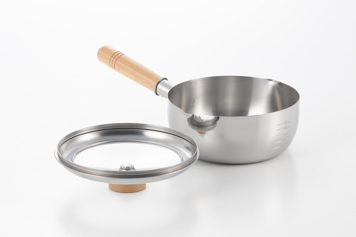 Yoshikawa Mieru Wooden Handle Saucepan 18cm SJ3816