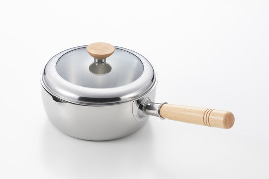Yoshikawa Mieru Wooden Handle Saucepan 20cm SJ3817