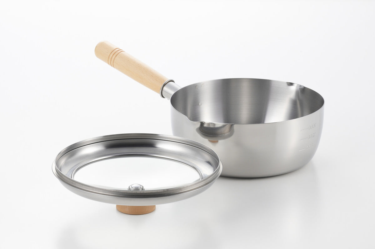 Yoshikawa Mieru Wooden Handle Saucepan 20cm SJ3817