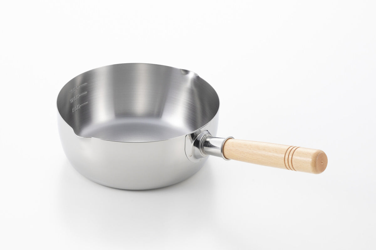 Yoshikawa Mieru Wooden Handle Saucepan 20cm SJ3817