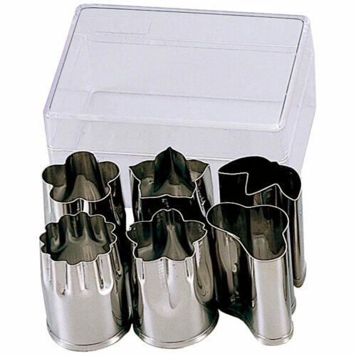 Tiger Crown Flower Vegetable Cutter Set of 6 Large with Case 526