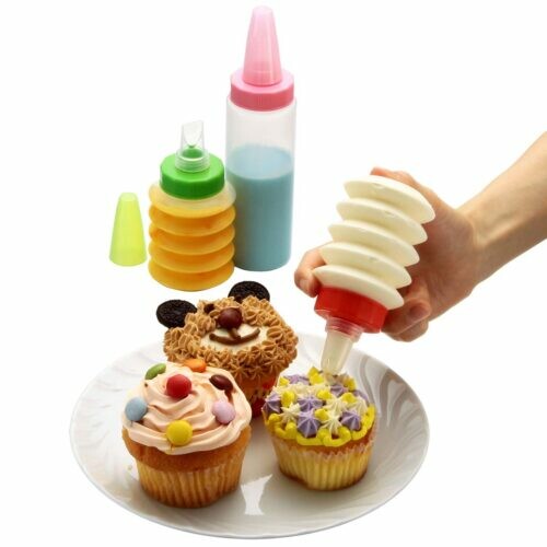 Tiger Crown Icing Decorating Squeeze Bottle with 7 Tips 1039