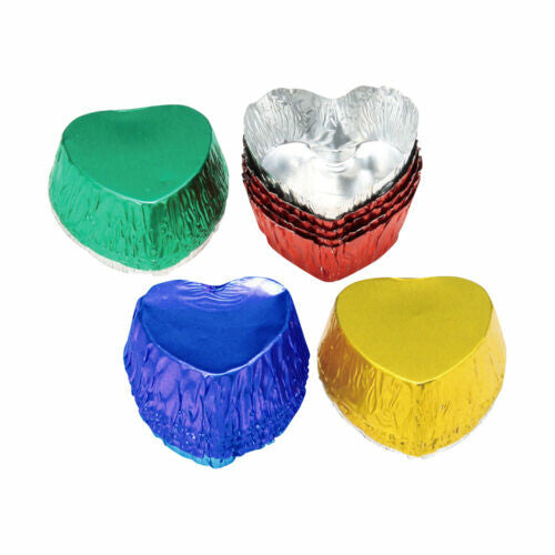 Tiger Crown Mini Heart Aluminum Foil Candy Cups 30 Pack 1141