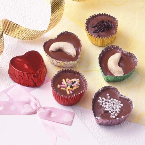 Tiger Crown Mini Heart Aluminum Foil Candy Cups 30 Pack 1141