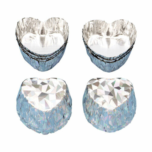 Tiger Crown Shiny Heart Foil Candy Cups 14 Pack 1180