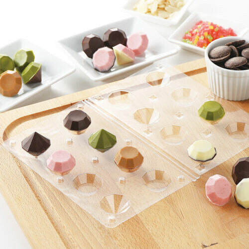 Tiger Crown Kirari Diamond Chocolate Mold Clear PET 1192