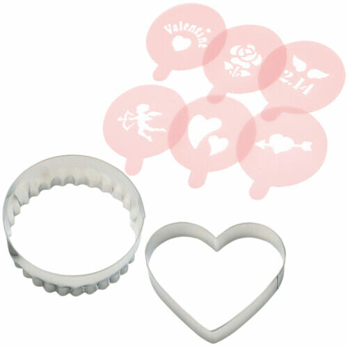 Tiger Crown Valentine Cookie Cutter and Stencil Set 1193