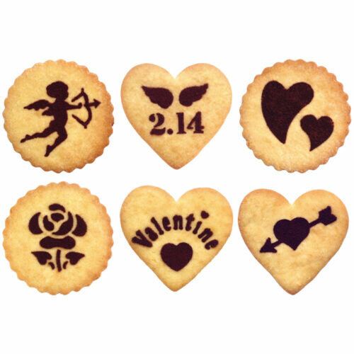 Tiger Crown Valentine Cookie Cutter and Stencil Set 1193