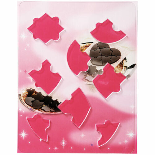 Tiger Crown Kirari Puzzle Heart Chocolate Mold Clear PET 1197