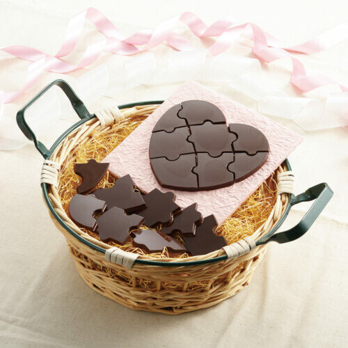 Tiger Crown Kirari Puzzle Heart Chocolate Mold Clear PET 1197