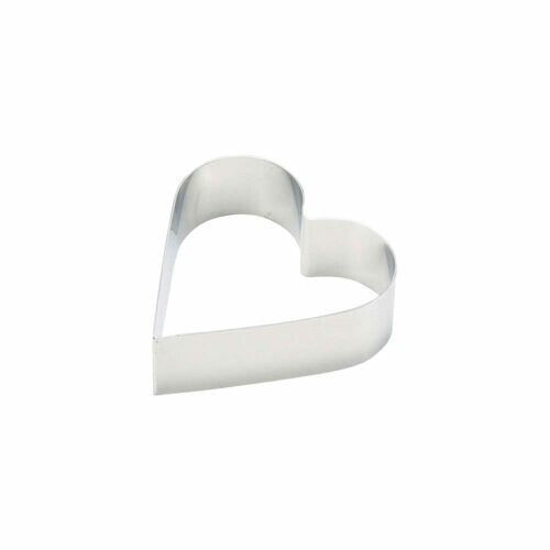 Tiger Crown Heart Cake Ring Mold Shallow 90mm Stainless Steel 1240