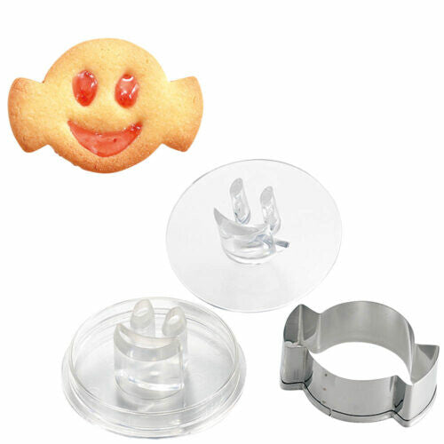 Tiger Crown Nikoniko Face Cookie Cutter and Stamp Set Candy 1903