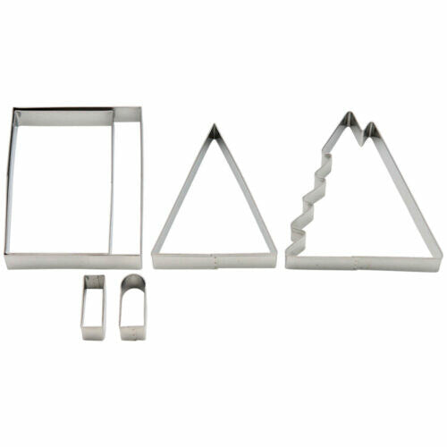 Tiger Crown House Triangle 3D Cookie Cutter Set 18-8 Stainless Steel 1955