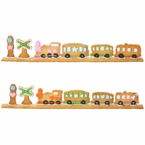 Tiger Crown Train 3D Cookie Cutter Set 18-8 Stainless Steel 2001
