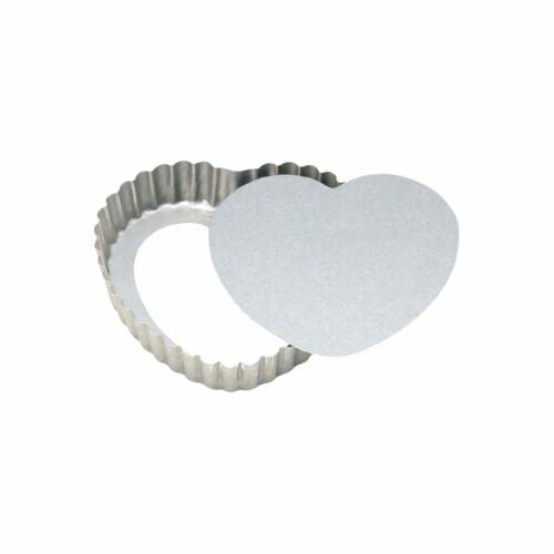 Tiger Crown Heart Tart Mold with Removable Bottom 10cm 2359