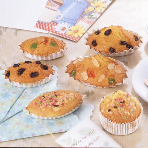 Tiger Crown Oval Paper Madeleine Baking Cups