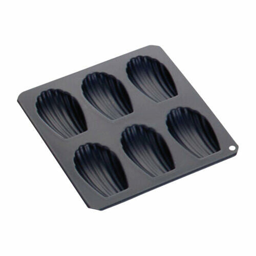 Tiger Crown Black Madeleine Mold 6 Cavity 5045