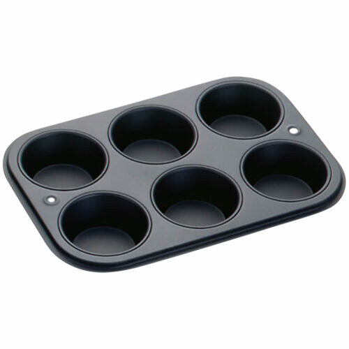 Tiger Crown Muffin Pan 6 Cup Black 5068