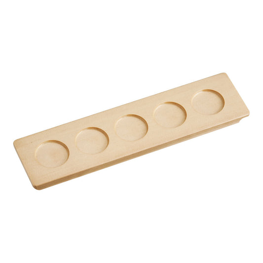 Yamako White Wood Sake Tasting Tray, 5 Holes 16249